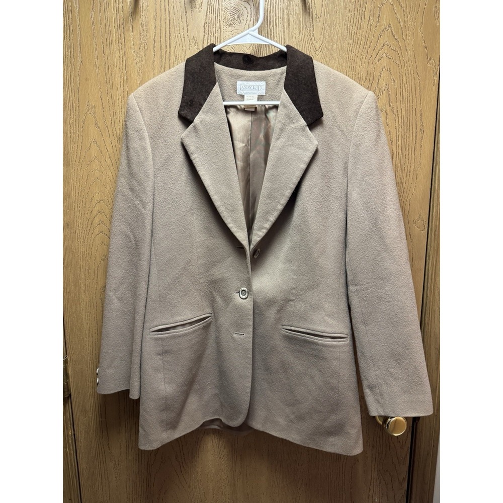 Vintage Lands' End Women's Wool Equestrian Blazer Sz 12 USA Preppy Country Club